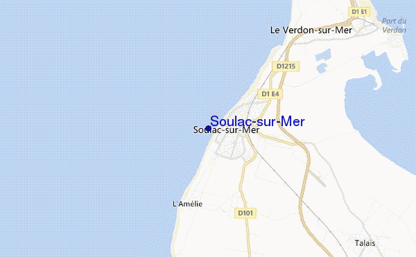 mapa de ubicación de Soulac-sur-Mer