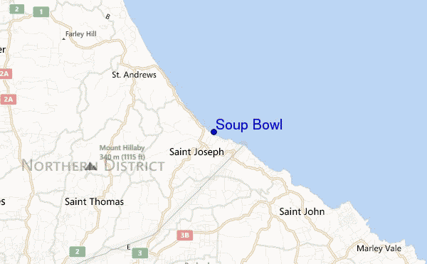 mapa de ubicación de Soup Bowl