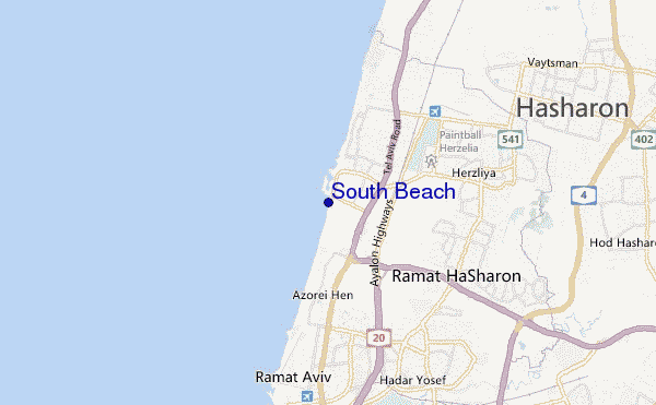 mapa de ubicación de South Beach