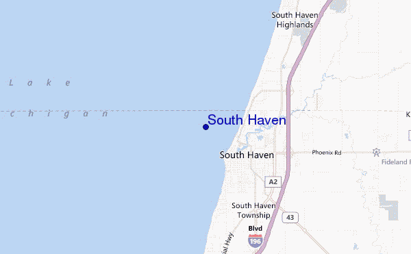 mapa de ubicación de South Haven
