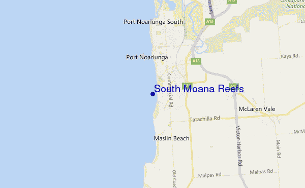 mapa de ubicación de South Moana Reefs
