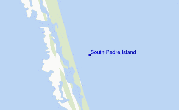 mapa de ubicación de South Padre Island