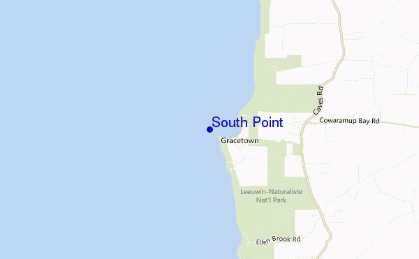 mapa de ubicación de South Point