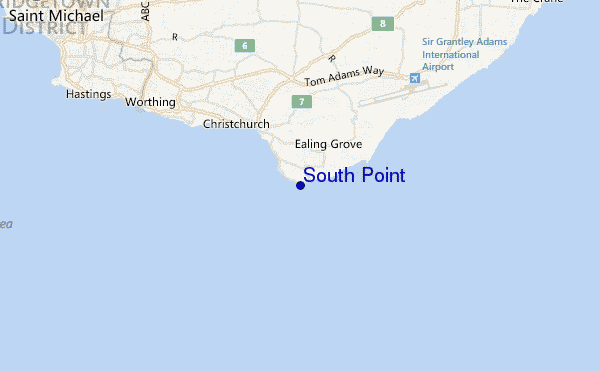 mapa de ubicación de South Point