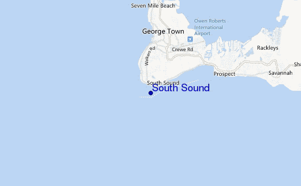 mapa de ubicación de South Sound
