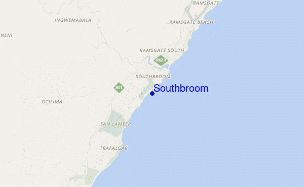 mapa de ubicación de Southbroom