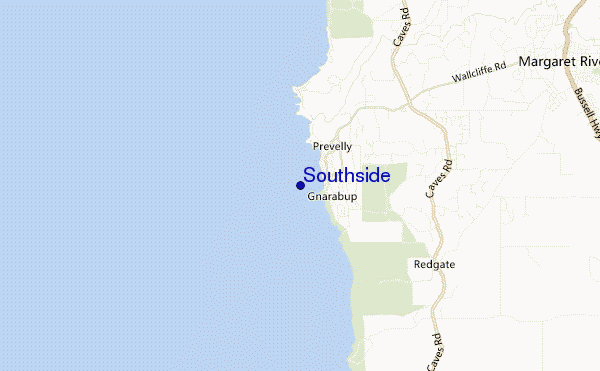 mapa de ubicación de Southside