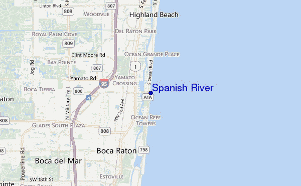 mapa de ubicación de Spanish River