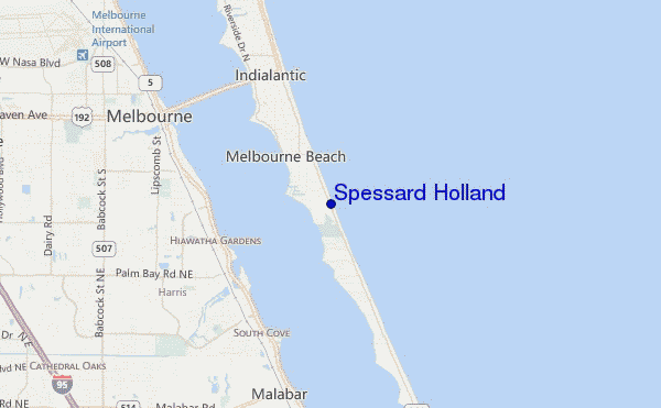 mapa de ubicación de Spessard Holland