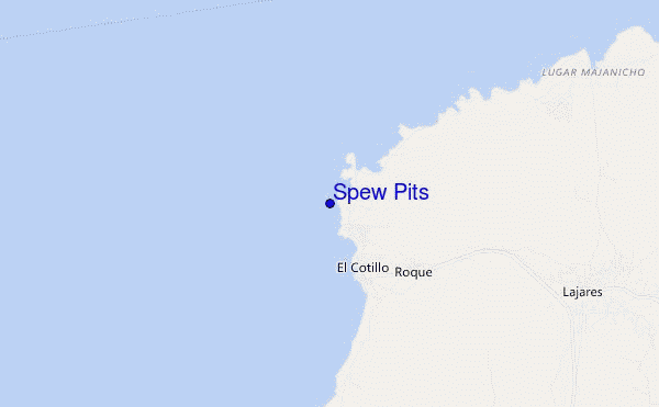 mapa de ubicación de Spew Pits