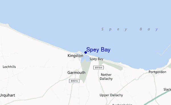 mapa de ubicación de Spey Bay