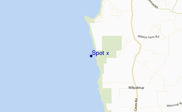 mapa de ubicación de Spot x