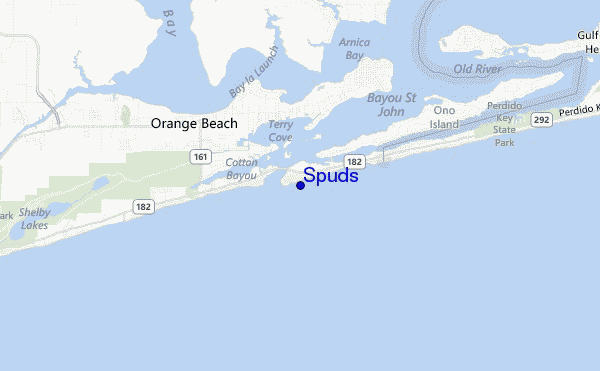 mapa de ubicación de Spuds