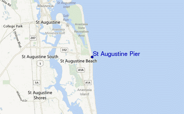 mapa de ubicación de St Augustine Pier
