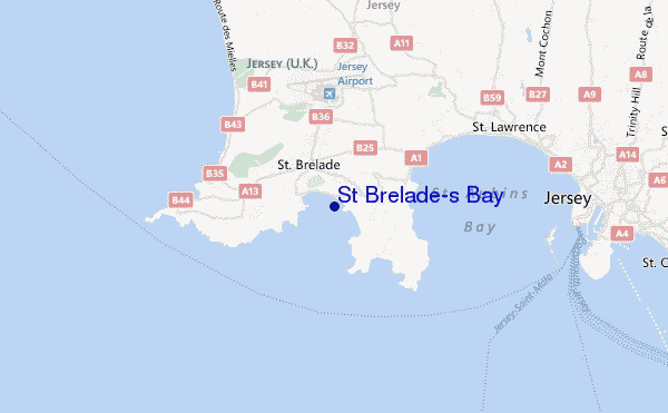 mapa de ubicación de St Brelade's Bay