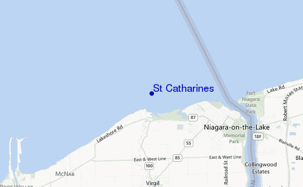 mapa de ubicación de St Catharines