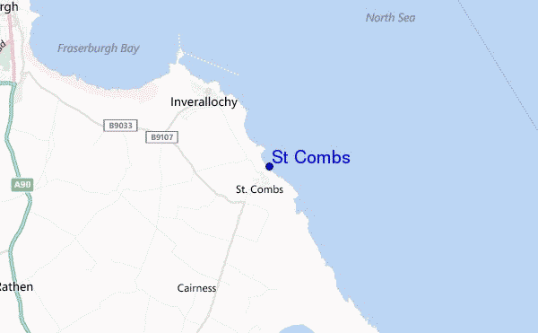 mapa de ubicación de St Combs