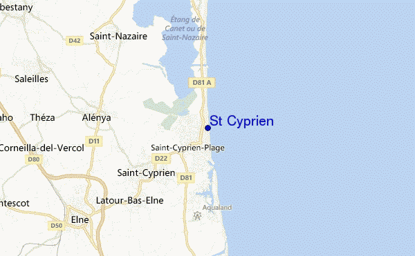 mapa de ubicación de St Cyprien