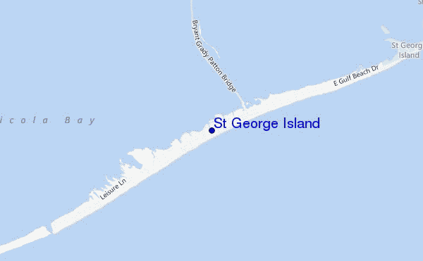mapa de ubicación de St George Island