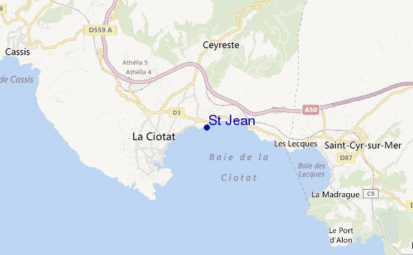 mapa de ubicación de St Jean
