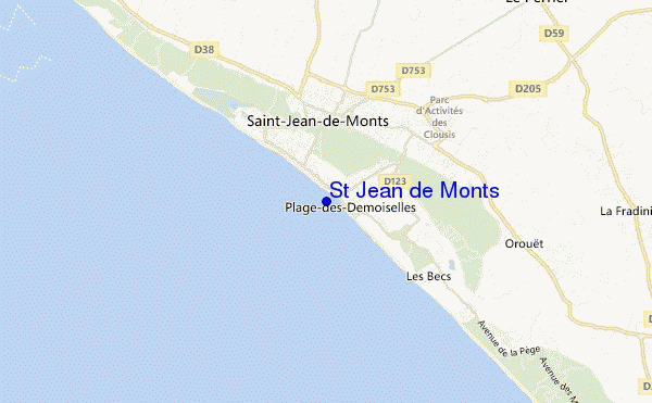 mapa de ubicación de St Jean de Monts