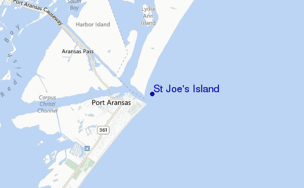 mapa de ubicación de St Joe s Island