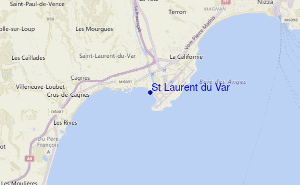 mapa de ubicación de St Laurent du Var