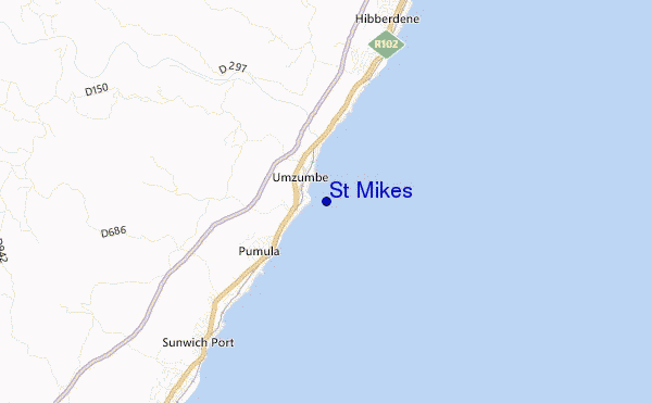 mapa de ubicación de St Mikes