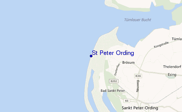 mapa de ubicación de St Peter Ording
