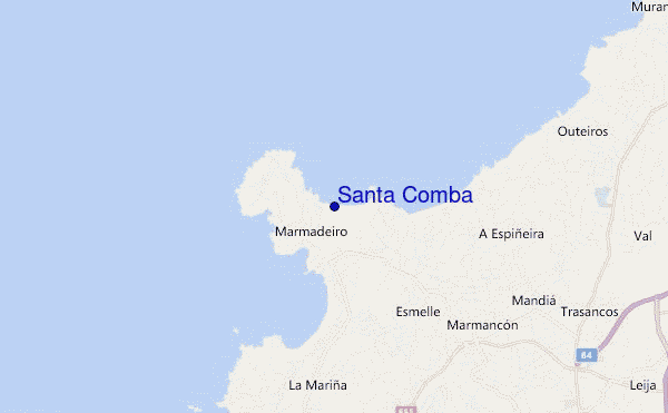 mapa de ubicación de Santa Comba
