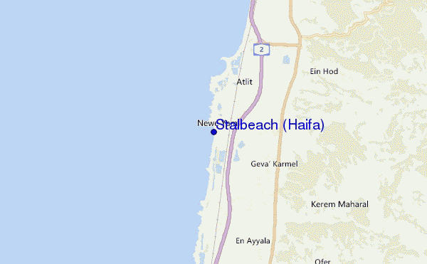 mapa de ubicación de Stalbeach (Haifa)