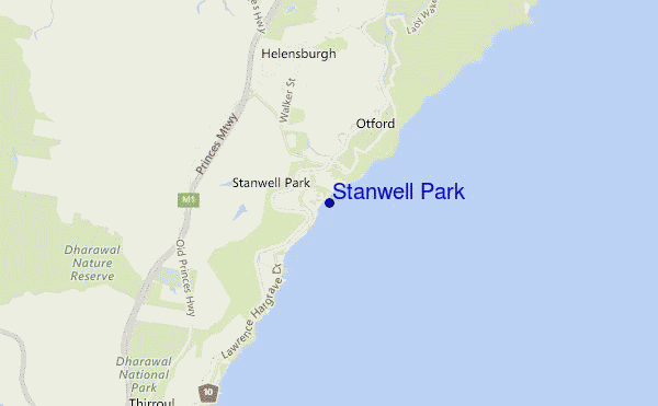 mapa de ubicación de Stanwell Park