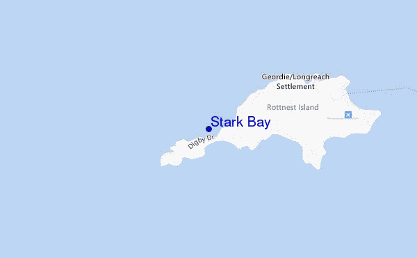 mapa de ubicación de Stark Bay