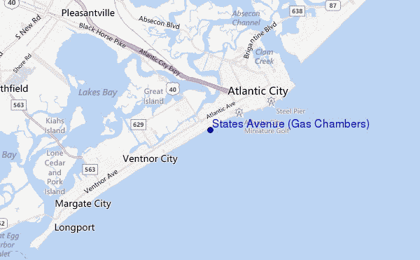mapa de ubicación de States Avenue (Gas Chambers)