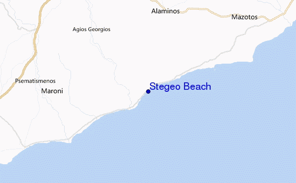 mapa de ubicación de Stegeo Beach