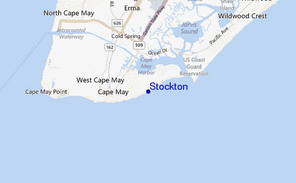 mapa de ubicación de Stockton