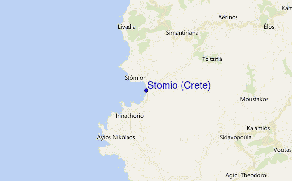 mapa de ubicación de Stomio (Crete)