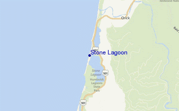 mapa de ubicación de Stone Lagoon