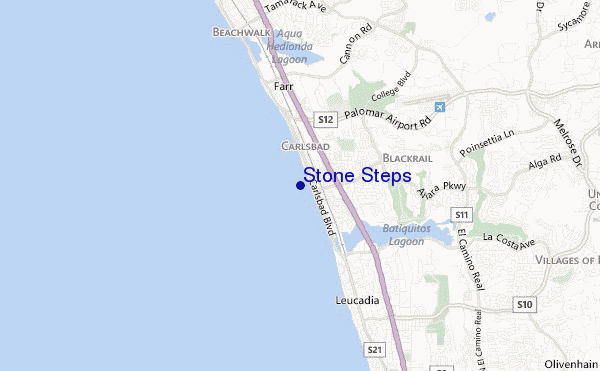 mapa de ubicación de Stone Steps