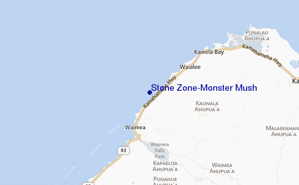 mapa de ubicación de Stone Zone/Monster Mush