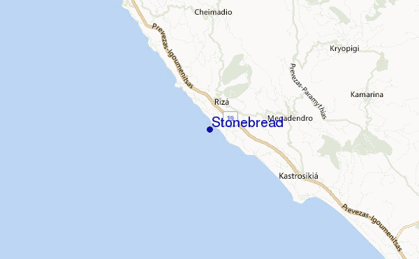 mapa de ubicación de Stonebread