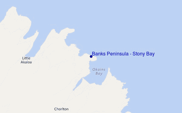 mapa de ubicación de Banks Peninsula - Stony Bay