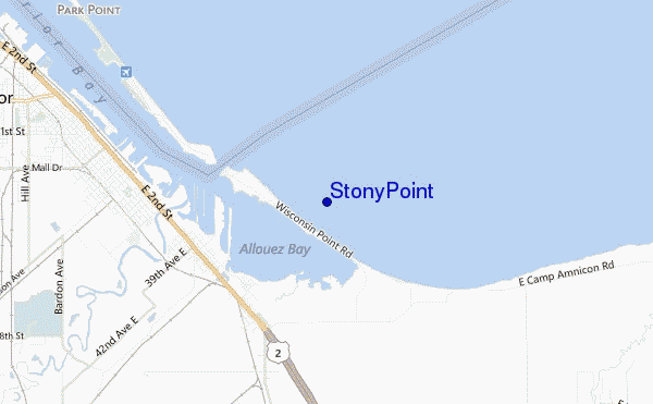 mapa de ubicación de Stony Point
