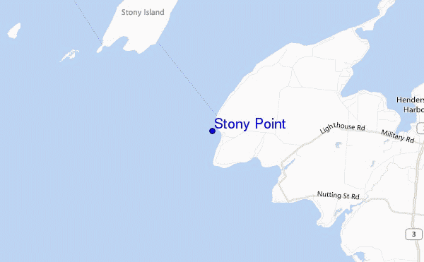 mapa de ubicación de Stony Point