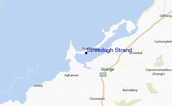 mapa de ubicación de Streedagh Strand