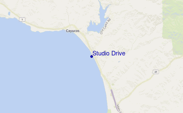 mapa de ubicación de Studio Drive