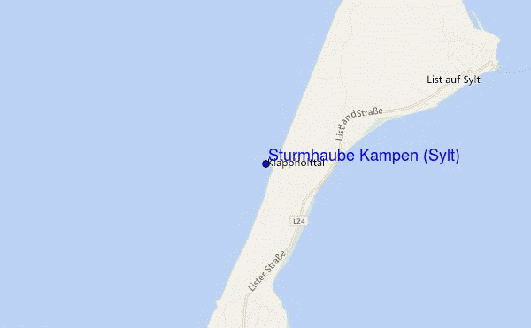 mapa de ubicación de Sturmhaube Kampen (Sylt)