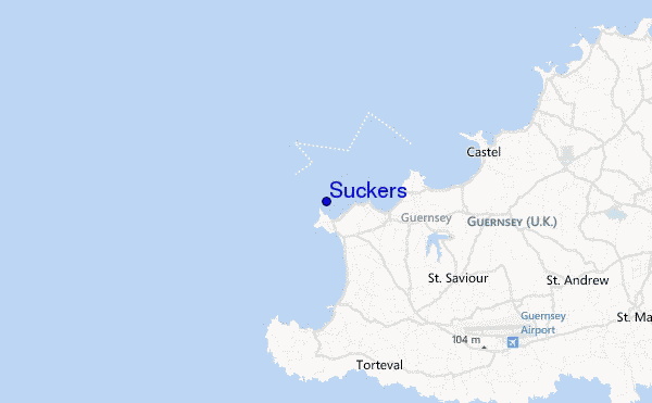 mapa de ubicación de Suckers