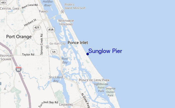 mapa de ubicación de Sunglow Pier