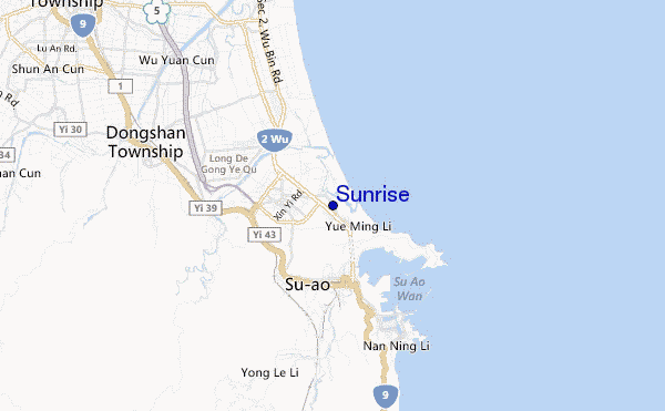 mapa de ubicación de Sunrise